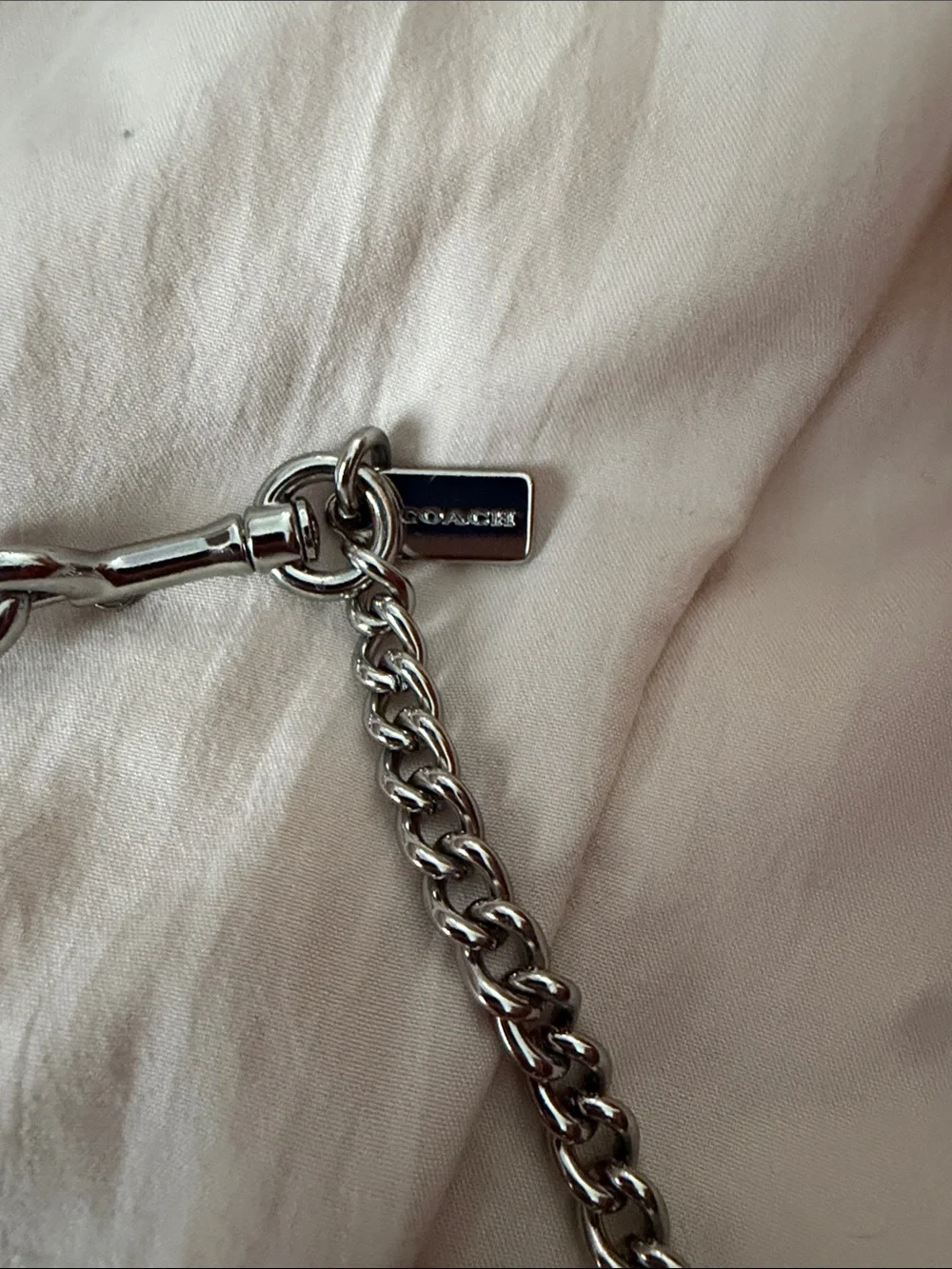 Coach Silver Chain Strap with Curb Links